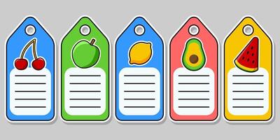 Notebook label set. Note label. stickers vector