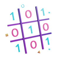 3D Binary Code Metaverse png