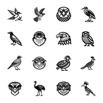 un glifo estilo icono de focha cabeza vector