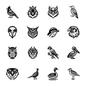 un sólido estilo icono de americano Robin cabeza vector