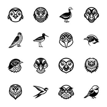 un glifo estilo icono de adelie pingüino cabeza vector