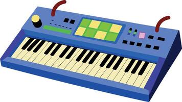 A flat style illustration of a synthesizer vector