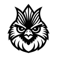 A solid icon of cardinal head vector