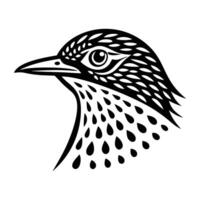 A filled style icon of common starling vector