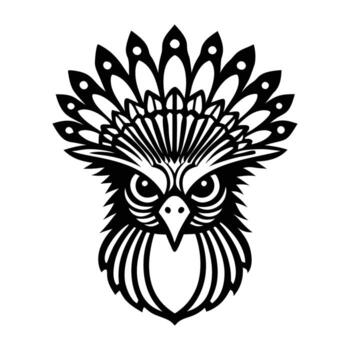 un icono de coronado pájaro en sólido estilo vector