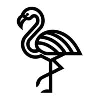 Flamingo icon in filled style vector