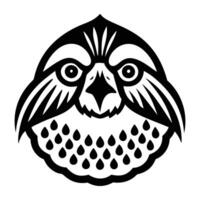 An icon of northern bobwhite in solid style vector