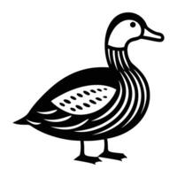 A filled style icon of common eider vector