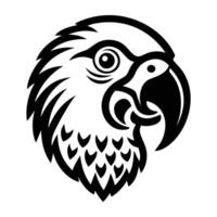 An icon of parrot head in solid style vector