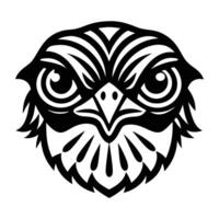 A filled style icon of eurasian blackbird vector