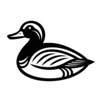 A glyph style icon of garganey vector