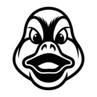 A solid icon of mallard duck vector