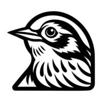 A filled style icon of yellow warbler vector