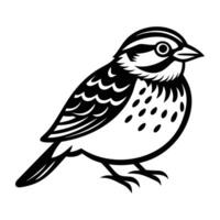 Bird silhouette icon in filled style vector