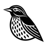 Bird silhouette icon in filled style vector