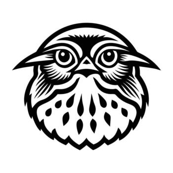 un lleno estilo icono de alondra vector