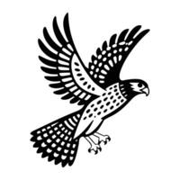 Cooper hawk icon in glyph style vector