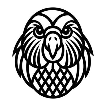 rojo lory icono en lleno estilo vector