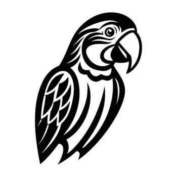 un lleno estilo icono de guacamayo cara vector