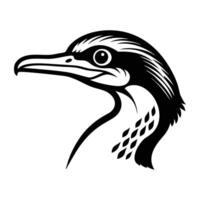 An icon of cormorant in solid style vector