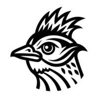 Crested grebe icon in filled style vector