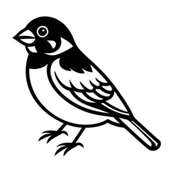 Rosa pecho pájaro icono en lleno estilo vector