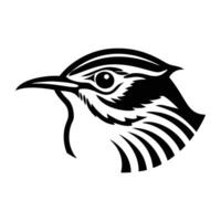 A filled style icon of carolina wren vector
