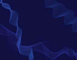 Abstract gradient wave lines pattern on blue background vector