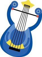 A flat illustration of classical lyre instrument vector