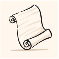 old scrolls in vintage engraved style with doodle style vector
