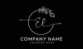 EI I E initial signature logo template vector
