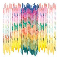 Abstract colorful dripping paint pattern on a white background, A lively abstract painting showcasing a spectrum of colors on a bright white backdrop. vector