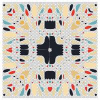 Abstract green and white symmetrical pattern resembling stacked shapes, A geometric pattern featuring alternating green and white shapes, creating a visually striking design. vector