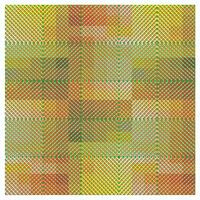 Square seamless print Vibrant geometric pattern with intersecting lines in orange, green, and white creating diamond shapes. vector