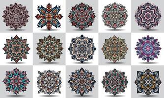 set of mandala ornament. decorative frames and borders. vector
