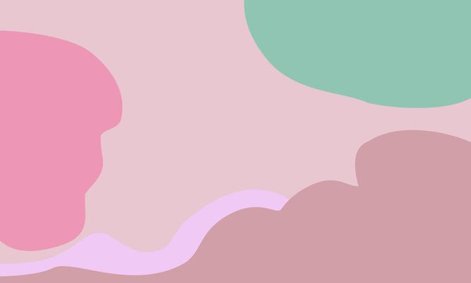 pastel freeform on pink background .
