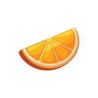 Fresh orange slice isolated flat illustration on white background vector