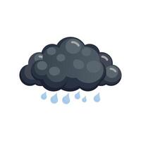 Storm clouds isolated flat illustration on white background. vector