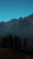 A view of a mountain range at night video