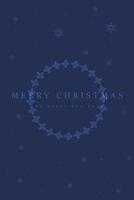 A Merry Christmas and Happy New Year postcard . Luxury invitation with minimalistic Christmas ball design vector