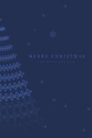 a minimalistic Christmas tree design, composed of delicate snowflake patterns arranged symmetrically. with Christmas tree, gift, snowflake used for postcard and web design UI vector