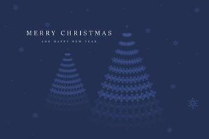 Minimalistic Christmas tree design, composed of delicate snowflake patterns arranged symmetrically. with Christmas tree, gift, snowflake, spot textures vector