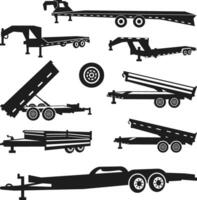 Big Tex Trailers vectors Design isolated on a white background, Big Tex Trailer Printable Vectors Design Silhouette