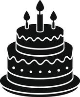 Birthday Cake icon symbol vectors illustration isolated on white backgroun. Illustration