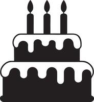 Birthday Cake icon symbol vectors illustration isolated on white background, Cake icon in . Illustration