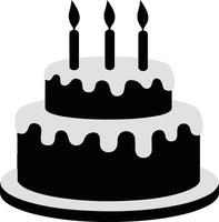 Birthday Cake icon symbol vectors illustration isolated on white background