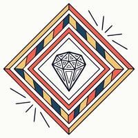 A diamond in a diamond pattern vector