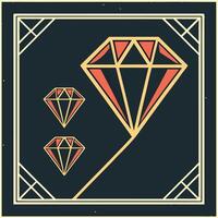 Minimalistic Luxury Multicolor Diamond Pattern on Black Grunge Texture vector