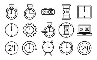 clock icons set, illustration vector