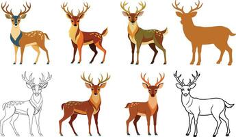 The Grace and Strength of Deer Natures Majestic Creatures vector